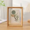 Venta al por mayor del fabricante Marco de fotos con arte de cuentas acrílicas transparentes de doble cara, rompecabezas DIY, soporte de exhibición de escritorio en varios tamaños