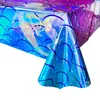 Toalha de Mesa Sereia Escama de Peixe Toalha de Mesa Tema Oceano Verão Decoração de Festa Suprimentos Toalha de Mesa Laser