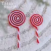 Caramelo Navideño Acrílico Plástico Infantil Caramelo Paleta Bastón de Caramelo Decorativo DIY Azúcar Decorativo Árbol de Navidad Colgante de Azúcar Decorativo
