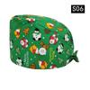 Gorro Quirúrgico Transfronterizo Algodón Color Sólido Correa Estampada Ajustable Unisex para Enfermera de Quirófano Gorro para Odontólogo Oral