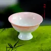 Taza de Cerámica Master Cup con Esmalte de Polvo de Pétalo de Cristal Yuerui, Taza de Degustación de Té Kung Fu, Taza Individual para Mujeres, Regalo Especial de Té de Cumpleaños