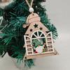 Árvore de Natal artesanato em madeira decoração janela velho pingente enfeites de Natal criativos