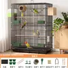 Jaula para pájaros Villa de pájaros para interiores Jaula específica para loro tigre de pájaro Jaula de alambre de hierro cifrado elevada Jaula para pájaros doméstica Tamaño grande Jaula para periquitos