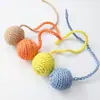 Juguete para gatos, bola de sisal, bola de cuerda de papel, bola de juguete para gatos autoentretenida para aliviar el aburrimiento, bola de juguete con sonajero, juguete interactivo para mascotas para gatitos, comercio exterior
