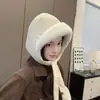 Nuevo sombrero de doble propósito que se puede usar como bolso, sombrero cálido para proteger los oídos para mujer, versión coreana de invierno, con forro polar y engrosado, sombrero de algodón para esquiar
