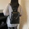 Mochila Transfronteriza para Mujer 2025 Nuevo Estilo Simple y a la Moda Mochila Acolchada con Bordado Gran Capacidad Bolso de Hombro Bolso para el Trabajo de Moda