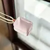 Piedra Ojo de Gato Anillo de Gato Colorido Colgante Nuevo Estilo Chino Hanfu Ojo de Gato Jade Candado de Nube Hielo Alto Dorado Champaña Adorno Colgante de Jade