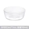 Bol de vidrio transparente para ensalada, utensilio de cocina para el hogar, bol para sopa, bol creativo para postres, bol para fideos instantáneos, bol para arroz, plato de frutas engrosado