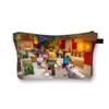 Bolsa cosmética de Minecraft más vendida, bolsa de almacenamiento portátil de gran capacidad para niños, linda bolsa de aseo, cantidad mínima de pedido de una pieza