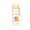 Taza aislada para niños, alto valor estético, linda taza de acero inoxidable 316 de doble uso, taza portátil de gran capacidad con popote para estudiantes