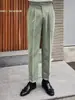 Pantalones Casuales de Color Sólido para Hombre Estilo Británico, Versátiles, Diseño Retro de Nápoles, de Nicho, Modernos, Pantalones de Vestir