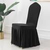 Funda de Silla Elástica Universal para Banquetes de Boda de Hotel Estilo Falda Transfronteriza Falda Larga Elástica Funda Completa para Silla Venta al por Mayor Color Sólido