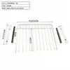 Novo Pé Redondo Branco para Slot Duplo para Painel de Roupa Acessório para Guarda-Roupa de Metal Suporte para Varão de Roupa Posto AA Braço de Suporte