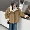 Abrigo para niña con forro de pelo sintético, nuevo estilo invierno 2026, abrigo infantil estilo coreano, con forro polar y engrosado, abrigo de lana casual para niños mayores