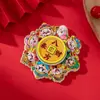 Ímã de Geladeira Rotativo do Ano do Cavalo, Fofo Adesivo Magnético de Leão Dançante do Ano Novo Chinês, Adesivo Magnético Criativo 3D do Deus da Riqueza