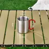 Copo de Água Esportivo Portátil para Exterior de Aço Inoxidável para Montanhismo com Alça Copo Multifuncional Resistente a Quedas Copo de Café para Acampamento