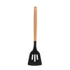Pala de Silicona con Mango de Madera Pala para Freír Antiadherente Pala para Escurrir Pala para Quemar Pala Resistente a Altas Temperaturas Pala para Cocinar Cocina Pala para Freír Pala para Cocinar