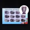 Ángel Tallado en Piedra Ágata de Cristal Natural 12 Piezas Caja de Color Mini Escandinavo Ángel de Ojo de Tigre Estatua Adornos