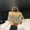 Bolso de Mano para Mujer con Textura Nicho 2024 Bolsos Otoño Nuevo Bolso Cruzado Kelly Moda Bolso Cuadrado Pequeño Bolso de Hombro