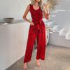 Mono Casual de Vacaciones Estilo Europeo y Americano Di Yun Transfronterizo Primavera/Verano 2026 Rayón Estampado de Cintura Alta con Bolsillos Ropa para Mujer