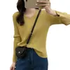 Tricô de Manga Longa com Gola V 2025 para Mulheres no Outono e Inverno Tamanho Plus Roupas Externas Largas Estilo Coreano Tricô Casual Versátil