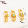 Chapado en Cobre con Oro Real de 18K Broche de Figura de Ocho Broche en S Colgante Broche de Enlace Rápido Broche de Extensión Cordón de Pulsera Accesorios para Manualidades