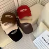 Boné de Baseball Simples com Letra para Mulheres Que Fazem o Rosto Parecer Menor, para Homens com Grande Circunferência da Cabeça, Chapéu de Sol de Aba Larga, Boné Versátil de Bico de Pato Bordado Estilo Coreano