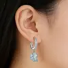 Aretes Azules de Concha de Verano para Mujer, Románticos, Elegantes, de Alta Gama, de Nicho, Aretes Dulces, Aretes de Concha Estilo Bosque al por Mayor