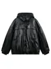 Chaqueta con capucha Nanxia Disguise 90 de plumón de pato blanco para hombre, Abrigo de cuero engrosado cálido impermeable para protección contra el frío invernal