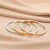 Pulsera con Cierre de Acero Inoxidable Pulido Transfronterizo para Hombres y Mujeres, Estilo Europeo y Americano para Parejas, Joyería Abierta de Acero Inoxidable, Dorado Rosa de Moda