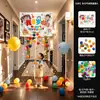 Decoración de Lluvia de Globos Cascada Feliz Cumpleaños para Niños y Niñas, Fiesta de 10 Años, Tela de Fondo para Fotos de Ceremonia de Primer Cumpleaños