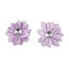 Versión coreana de tela con borde caliente Camelia pura hecha a mano tridimensional flores ardientes DIY accesorios de joyería hechos a mano material de pinza para el cabello