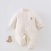 Mameleco Acolchado para Bebé 40g Otoño/Invierno Body Acolchado para Bebé Ropa de Algodón para Bebé Algodón Delgado Traje de Gateo de Dos Piezas
