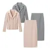 Exportación Transfronteriza Ropa de Mujer Otoño e Invierno 2025 Estilo Europeo y Americano Chaqueta de Traje + Falda de Traje Traje para Mujer C92890