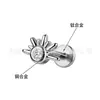Pendientes de Aleación de Cobre Ecológicos, Pendientes de Zirconia Incrustados de Girasol, Pendientes Personalizados de Aleación de Titanio de Gama Alta de Nicho