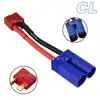 Cargador de avión modelo cable adaptador ESC de batería de litio enchufe T XT60XT90TRX a enchufe EC5 cable de silicona 12AWG