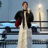 Chaqueta de Cuero Negra Estilo Retro Americano para Mujer Otoño Nuevo Estilo Cremallera Corta Chaqueta de Motociclista Chaqueta de Cuero Moderna