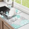 Tapete para máquina de café transfronteiriço tapete de bancada de lama de diatomáceas tapete de proteção para balcão de cozinha tapete isolante lavável tapete de drenagem absorvente mesa