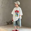 Traje de Verano de Manga Corta para Niños 2026 Estilo Nuevo para Niños Mayores, Conjunto de Dos Piezas Delgado Transpirable Elegante para Niños de Verano