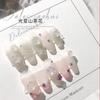 Luz para nail art que muda de cor Joia de unha Camélia 2022 novo rede social mágica Aurora flor rosa tridimensional acessórios