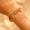 Pulseira Nova de Natal Europeia e Americana Transfronteiriça Criativa Versátil Pingente de Árvore de Natal Velho Boneco de Neve Explosão Cristal Pulseira para Mulheres
