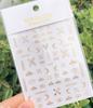 Adesivos de Nail Art de Letras Novos E-Commerce Transfronteiriços Quentes Ouro Prata Borboleta Adesivos de Nail Art de Letras Me019-024