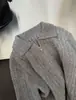 Cárdigan de punto para mujer GAGD de alta gama, sofisticado y elegante, con cuello de solapa, perfecto para el otoño de 2026, versátil y adelgazante, con diseño de doble cremallera.
