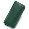 Cartera Larga de Piel de Vaca de Primera Capa Estilo Acordeón con Cremallera Larga, Cuero Genuino, Múltiples Ranuras para Tarjetas, Gran Capacidad, Cartera de Mano