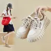 Zapatillas de malla blanca de verano para comercio exterior transfronterizo, nuevas zapatillas de estilo coreano para mujer estudiante, transpirables, con plataforma, calzado deportivo casual