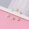 Accesorios de Joyería Chapados en Oro de Plata S925 Pulsera de Cuentas DIY Estrella de Cinco Puntas Agujero Pasante Cuentas Espaciadoras Cuentas Esparcidas de Estrella Accesorios de Plata