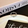 Anillo de apertura con forma de corazón de amor, estilo japonés y coreano, con esmalte en forma de gota, bonito y elegante, para mujer, ajustable, para hacer dieta y combinar con todo.