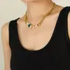 Suministro directo de fábrica Europa y Estados Unidos transfronterizo superventas estilo rock urbano hip-hop incrustado circonita collar accesorios de cabeza de serpiente