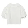 Comercio Exterior 2026 Primavera Nuevo Estilo Europeo y Americano Moda Femenina Casual Holgada Versátil Cuello Redondo Pequeño Camisa 8372030