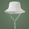 En stock Algodón Puro Lavado Sombrero de Pescador con Volantes Hyun-a Sombrero de Cubo para Mujer para Compras y Viajes Sombrero de Sol Personalizado de Moda